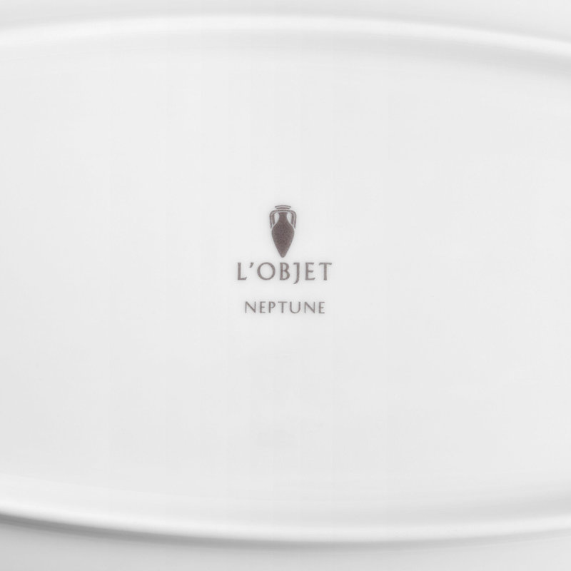 Neptune Oval Platter - Small - Gold, 1" H x 21" W x 12" D