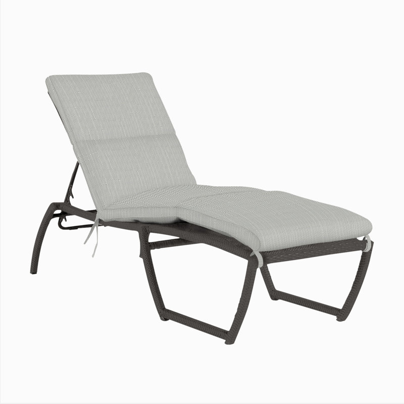 Chaise tissée Skye - Gris ardoise, Pas de soudure, Sunbrella® argent Verona, Gris ardoise