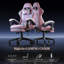 Ergonomic Game Chair with Massage Lumbar Support and Footrest Swivel-74712718