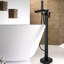 Robinet de baignoire avec douche à main en noir mat - Design moderne, rouille, à main, corrosion incluse avec inverseur