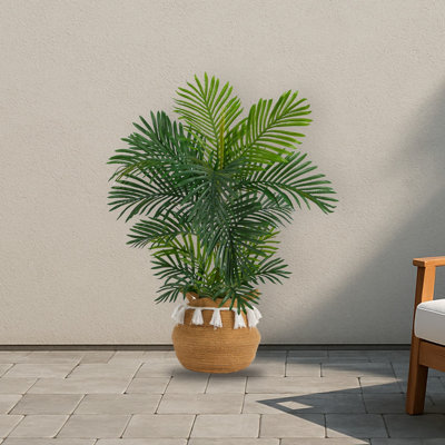 Areca Palm Artificial Tree in Planter with Tassels