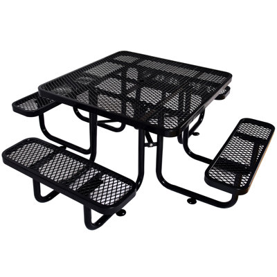 Square Outdoor Steel Picnic table