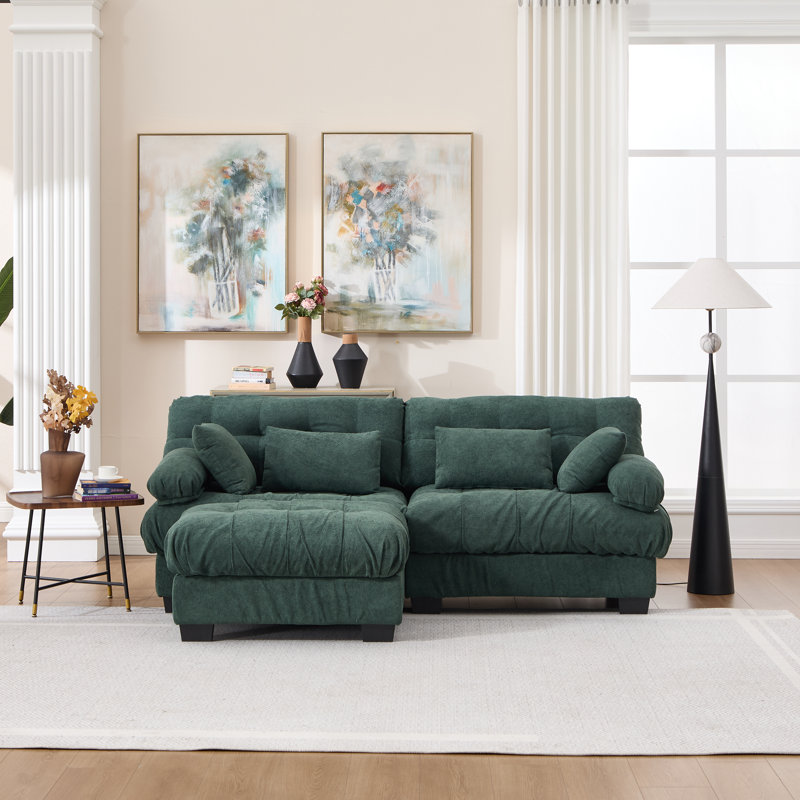 Canapé modulaire Cloud, siège profond surdimensionné avec coussins, revêtement moelleux en polyester moelleux, 2 sièges