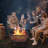 Round Charcoal Smokeless Fire Pit-879498632