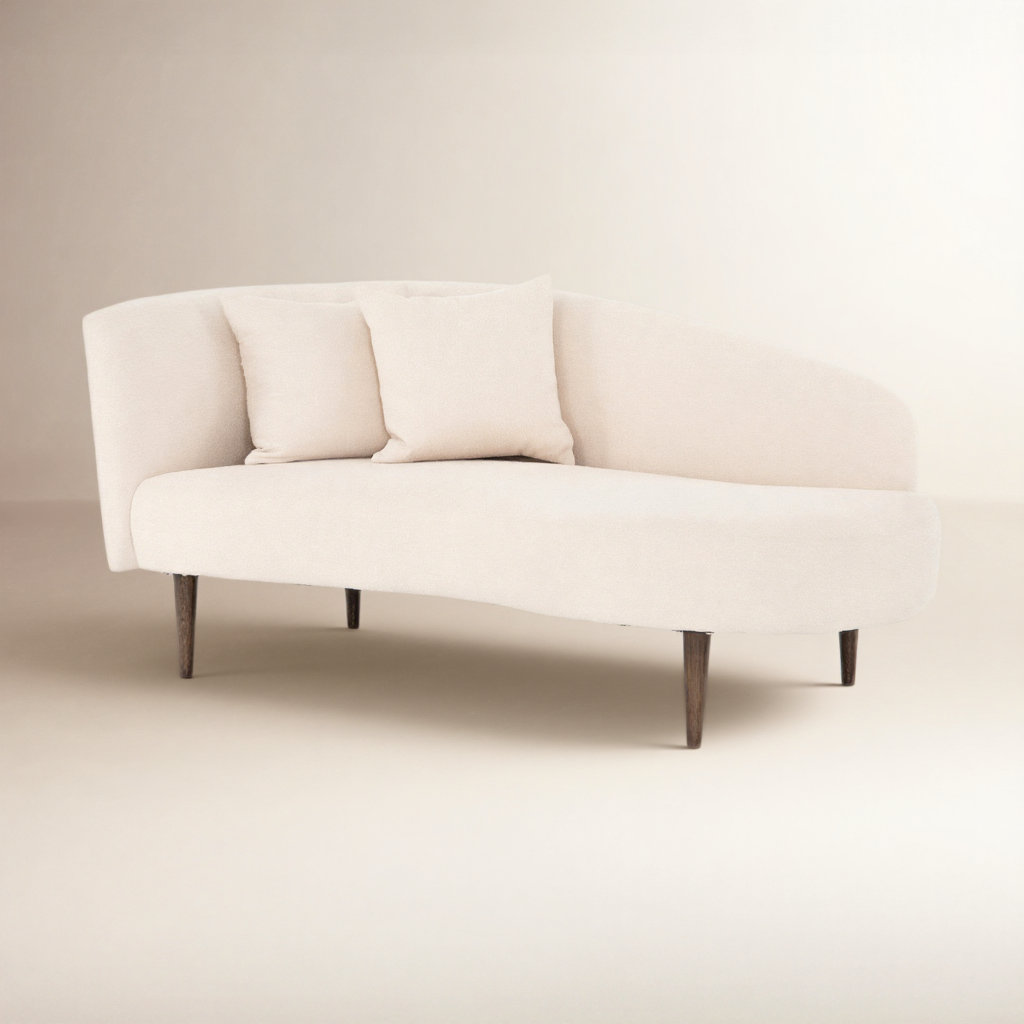 Aurelia Oak Chaise Lounge, Left Hand Facing