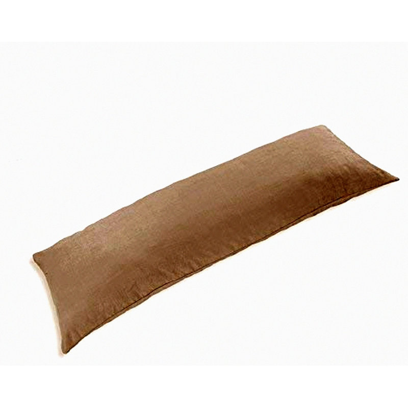Luxury Cotton Body Pillow Cover - 300 Thread Count Envelope Style Pillowcase - Non-Zippered Cushion Protector - Khaki, 20"x72"