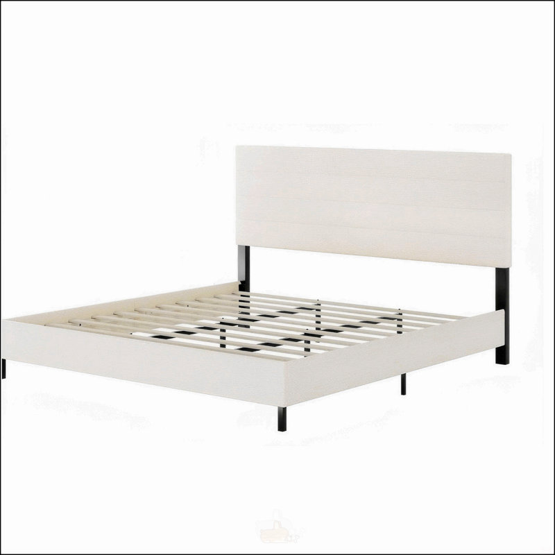 Grand lit plateforme tapissier