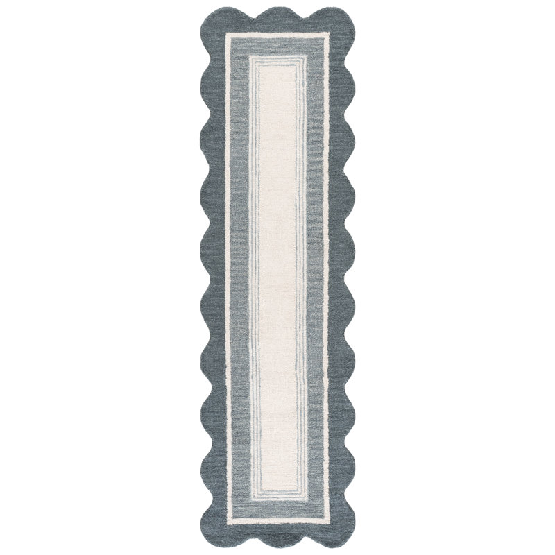 Tapis d'extérieur en laine touffeté à la main Martha Stewart, Tapis de couloir 2 pi 3 po x 8 pi