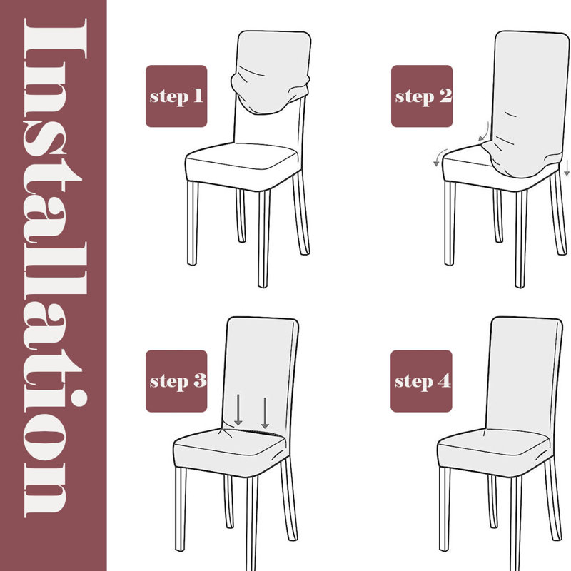Housse pour chaise de salle à manger