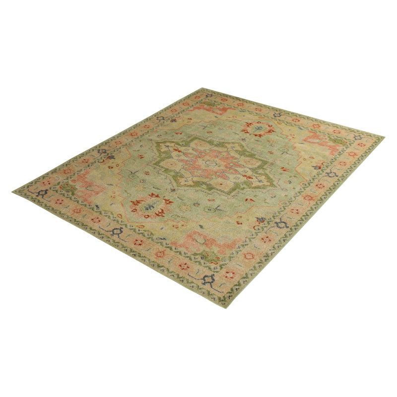 Distressed Homage Hand Knotted Wool Area Rug, Rectangle 13' x 18'