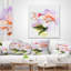 Coussin à imprimé floral blanc Begonia-30743683-30743687