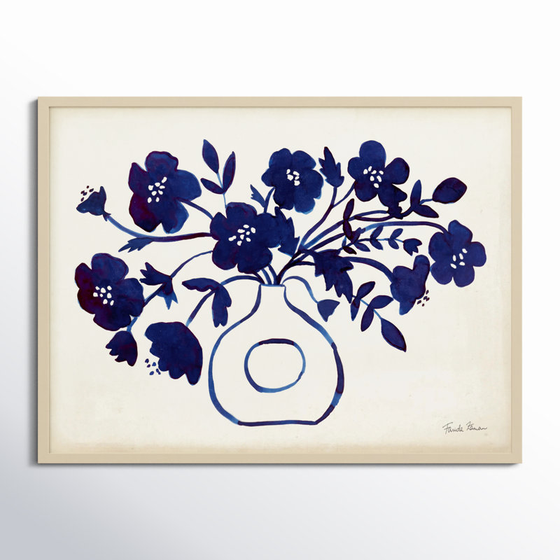 «Modern Blue» par Farida Zaman - Cadre photo unique, impression, Brun, H 31 po x l 41 po x P 1 po