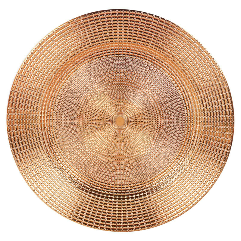Clarissa Solid Colour Charger, Rose Gold