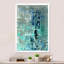 «Blue Meets Turquoise», art abstrait - peinture sur toile encadrée