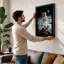 Astronaut On The Moon Modern - Print-1668263526-1668263512