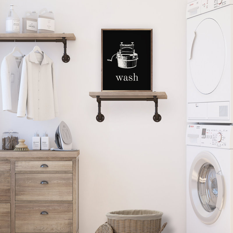 Wash With Icon Black, 20" H x 16" W