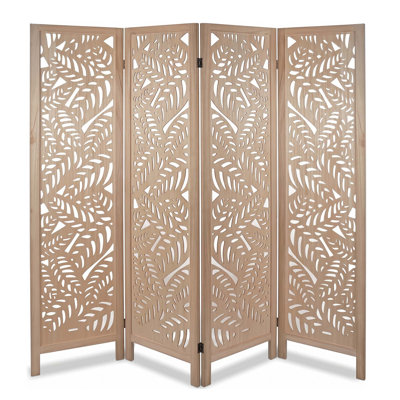 Paravents pliables en bois sculpté