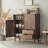 Simple Black Walnut Storage Cabinet Sideboard 41.34'' Solid Wood Sideboard