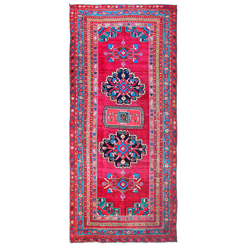 Vintage Worn One-of-a-Kind Runner 6'1" X 12'11" Area Rug