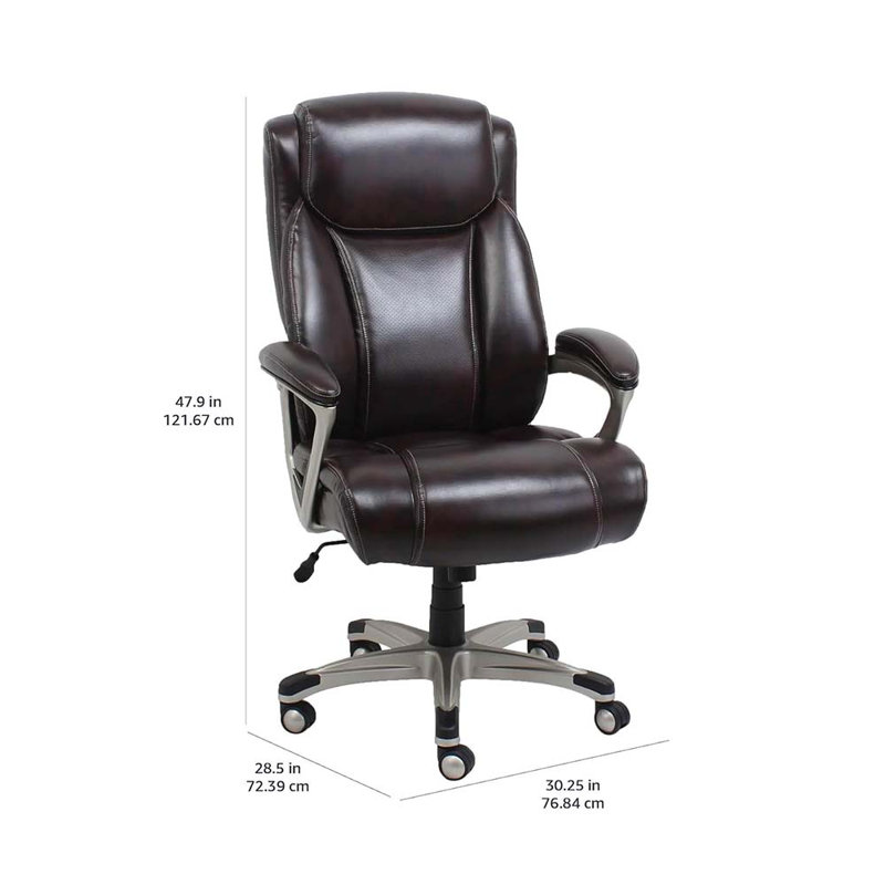 Game Chairs - Adjustable With Armrest, 350-Pound Capacity,28.5D X 30.25W X 47.9H In, Brown