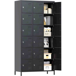 18 Doors Metal Storage Locker For Employees, Home, Office, School, Gym,required Assembly
