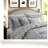 Elegant Cotton Bedding Sets For Cal King, Grey Damask Design