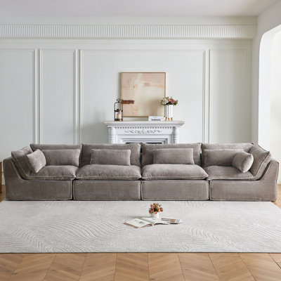 151.7'' W 4-Piece Modular Cloud Sectional Sofa