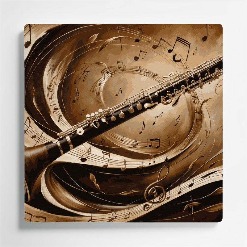 Art mural noir musique, H 12 po x l 12 po