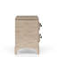 Table de chevet Sand 2 Explicit Point - Bois massif et vernis de tiroir supérieur doublé de feutre, tiroir inférieur, quincaillerie sur mesure, charge 2 avec finition sable, fond, ports