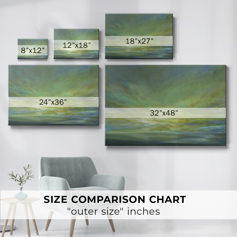 Coastal Views II-Gallery Wrapped Canvas, H 32 po x l 48 po