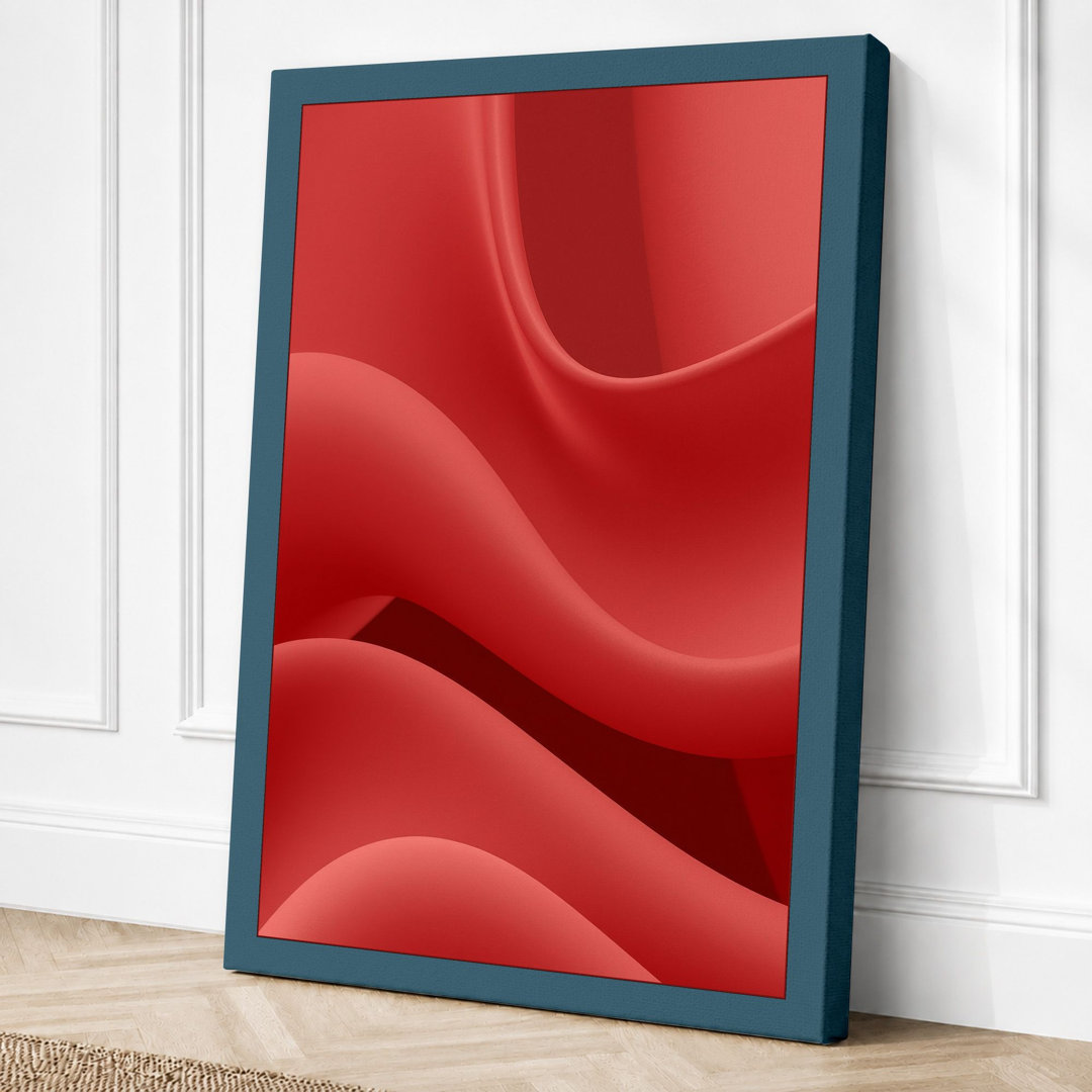 Flowing Waves Abstract - Wrapped Canvas