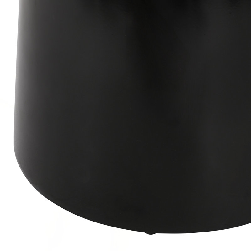 Ensemble de 2 tables d'appoint d'extérieur en fer, Noir