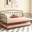 Twin Daybed With Trundle, Black - Metal Slats, Bedroom Authenticated Conspicuous