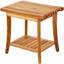 Tabouret de douche en bois de teck 14,3 po pour salle de bain