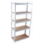 Étagère à 5 niveaux en métal stratifié blanc Support de rangement de garage réglable