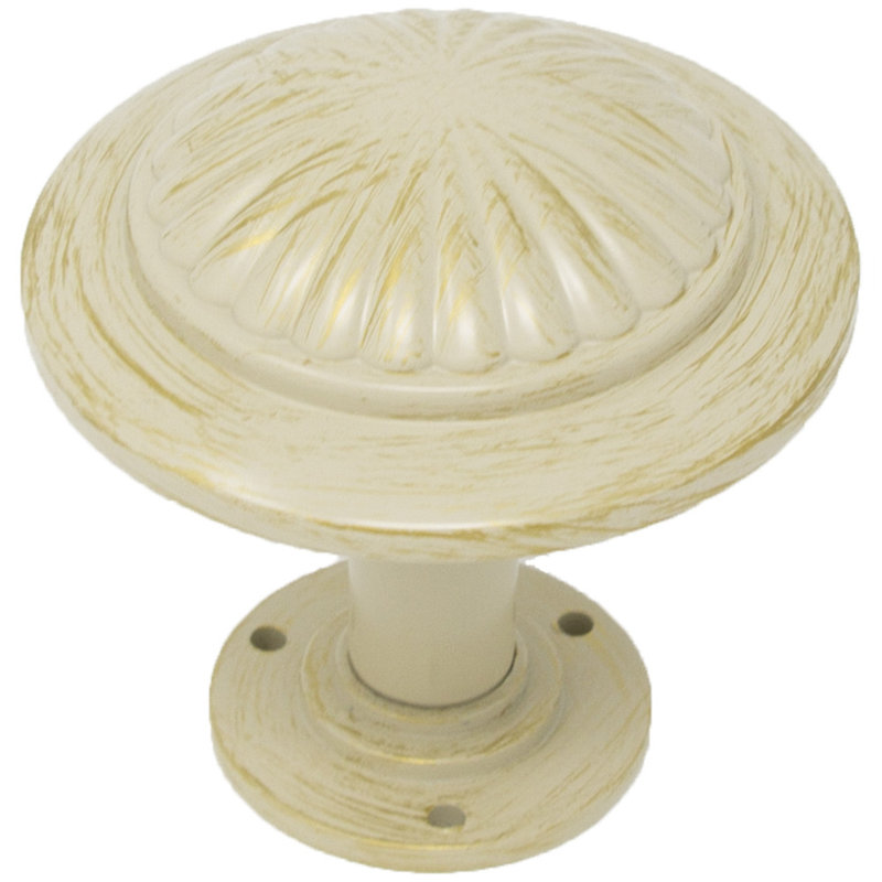 Retenue de rideau Sonette Drapery Medallion, Blanc doré de France
