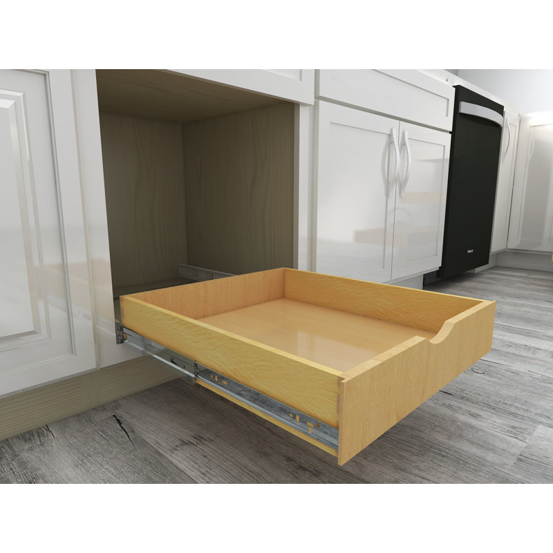 Slide Out Drawer Assembled Soft-Close Drawer Organizer Dovetail Roll-Out Tray Ishneet