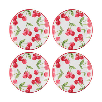 12-Piece Cherry 6" Melamine Plate