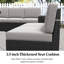  Ensemble de meubles de patio 6 pièces, ensemble de conversation modulaire en rotin noir-714796603-714796606