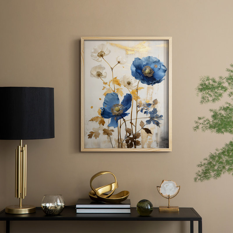 Reproduction encadrée FLORAL Series LVII - bois massif, H 11 po x l 9 po