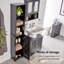 Canterbury Black Freestanding Tall Bathroom Cabinet-193363932