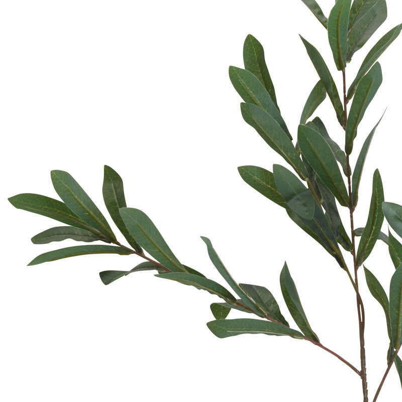 Éléments branches d'olivier artificiel dans un vase