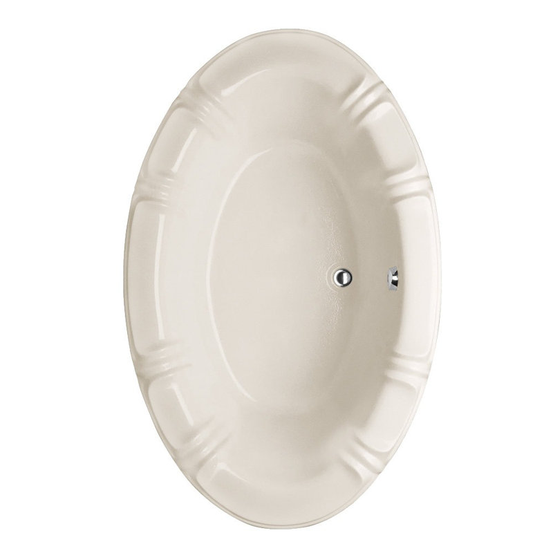 Alyssa 66'' x 42'' Air Acrylic Bathtub, Almond, Polished Chrome