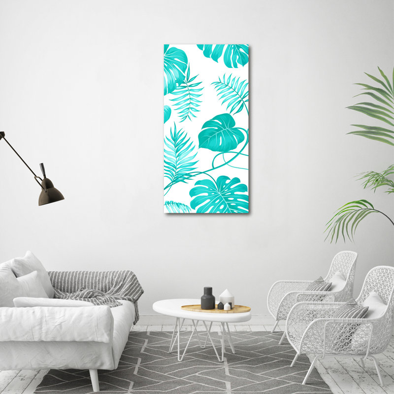Tropical Leaves - Wrapped Canvas Print, 120cm H x 60cm W