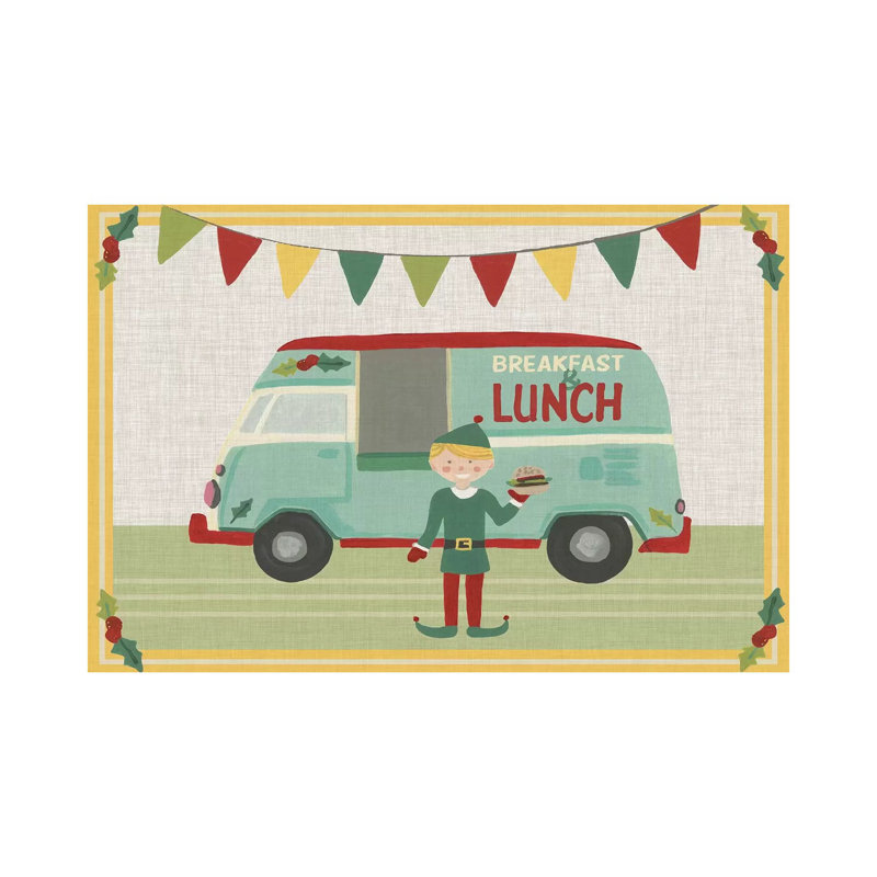 Food Truck Holidays Collection A by June Erica Vess - Wrapped Canvas Print