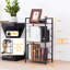 Petite bibliothèque réglable à 3 niveaux, combinaison bois-métal, bibliothèque ouverte de style industriel-325870161