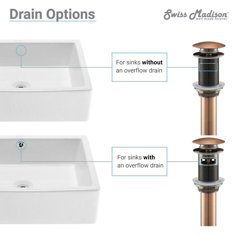 Swiss Madison Pop-Up Bathroom Sink Drain, Bronze