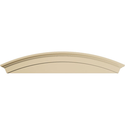 72"W x 14"H x 3"P Arched Signature Urethane Pediment, Primed Tan
