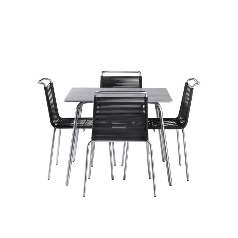 Outdoor Dining Side Chair, Black