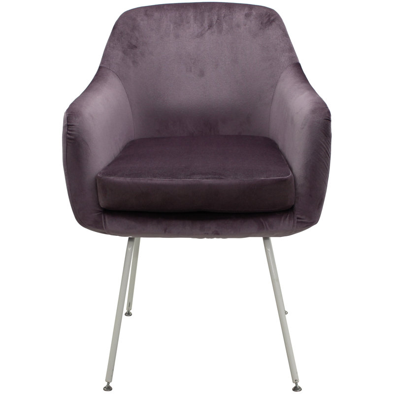 Kaif 21'' H Upholstered Armchair, Purple, White